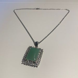 Green agate necklace